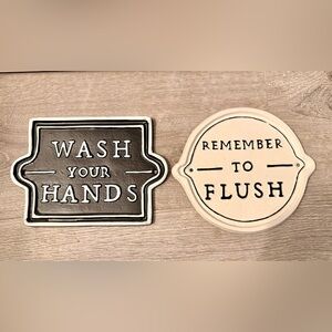Hearth and Hand Bathroom Signs